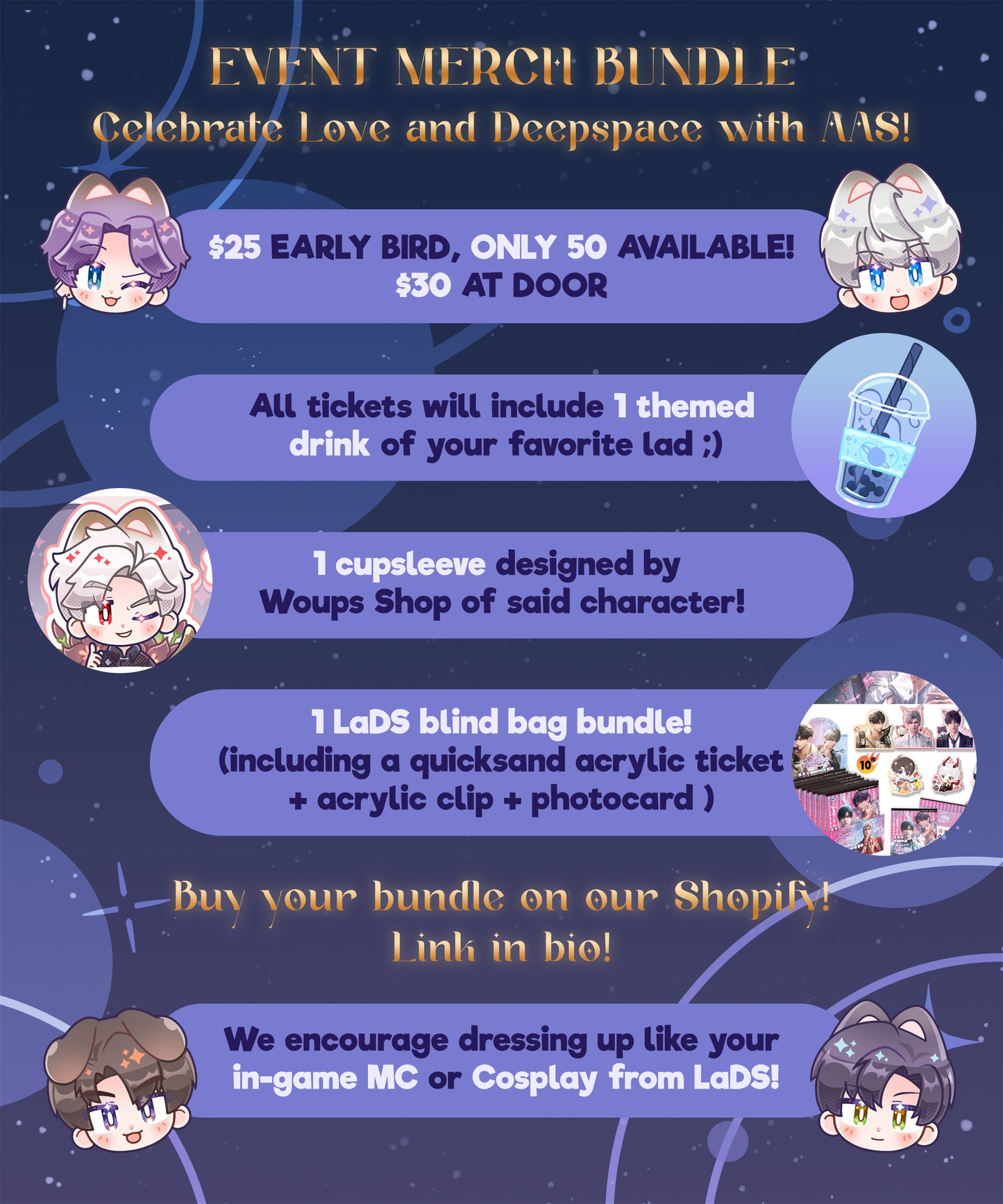 *SOLD OUT*LADS Cupsleeve Event -Early Bird Bundle