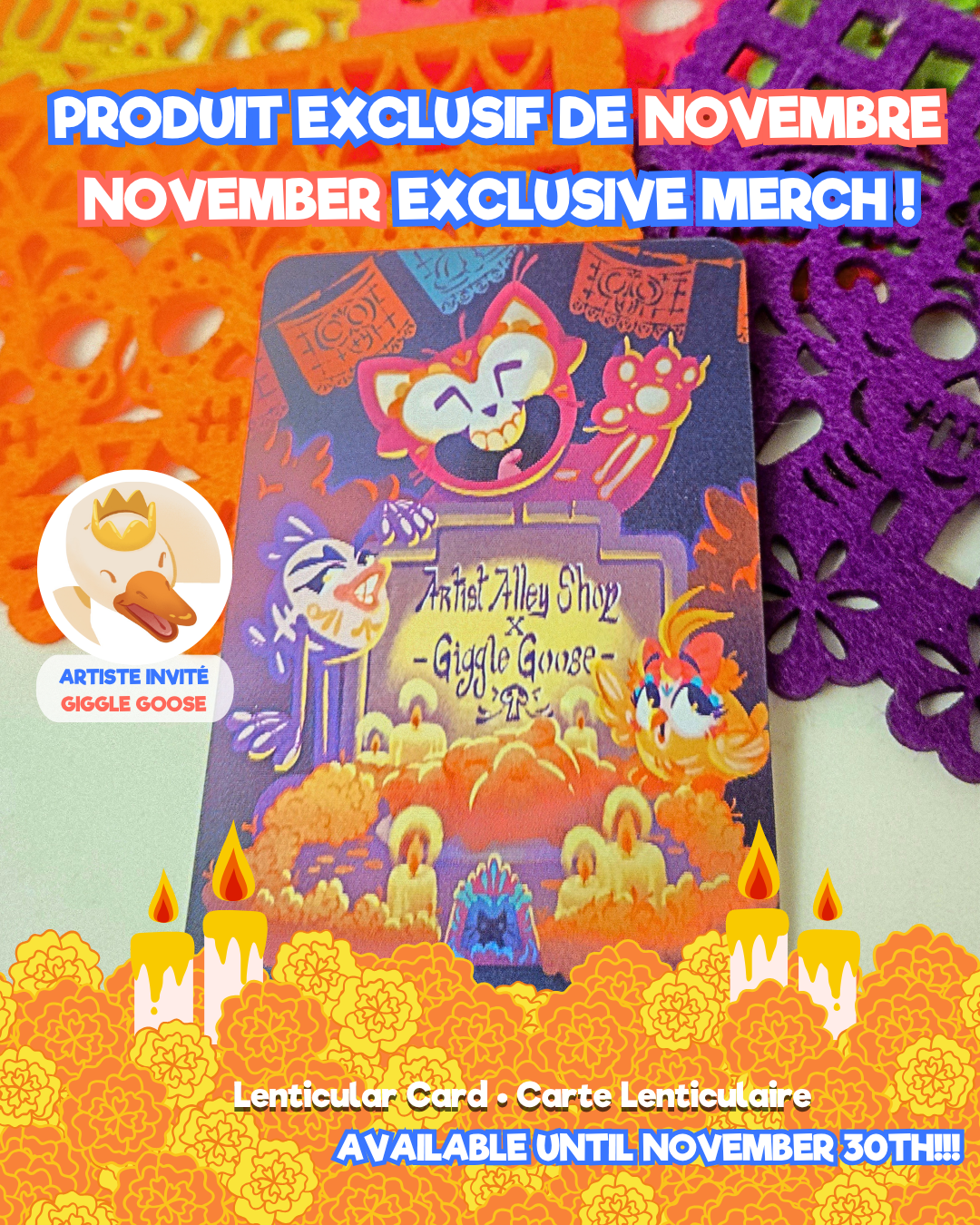 November - Lenticular Card - Giggle Goose