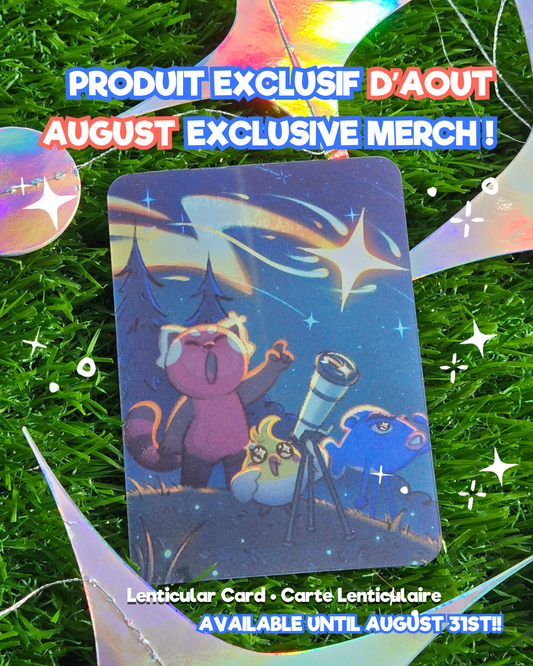 August - Lenticular Card - GalaxyBandit