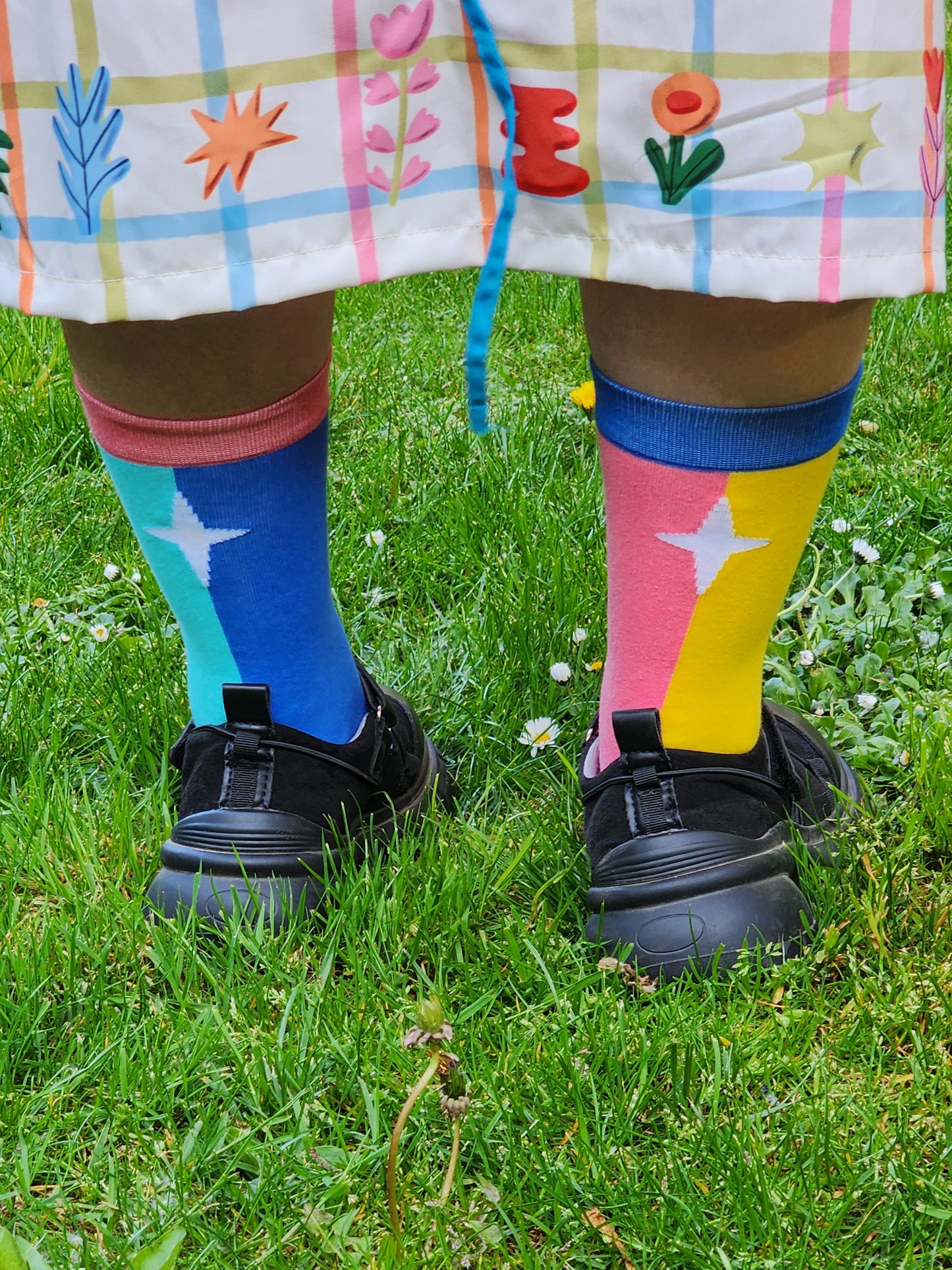 Asymmetrical Star Socks