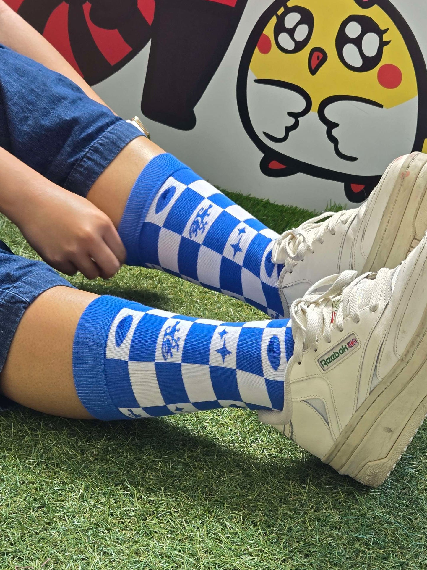 Cyano Checkered Socks