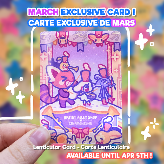 March - Lenticular Card - Cinamoncune