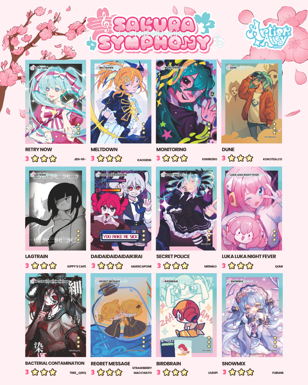 AAS Paquet de cartes Sakura Symphony