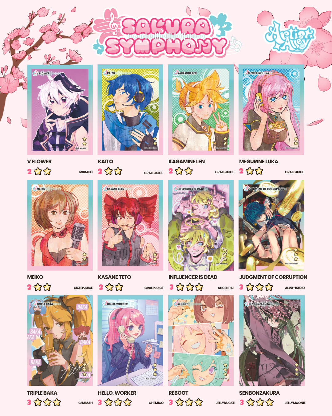 AAS Paquet de cartes Sakura Symphony