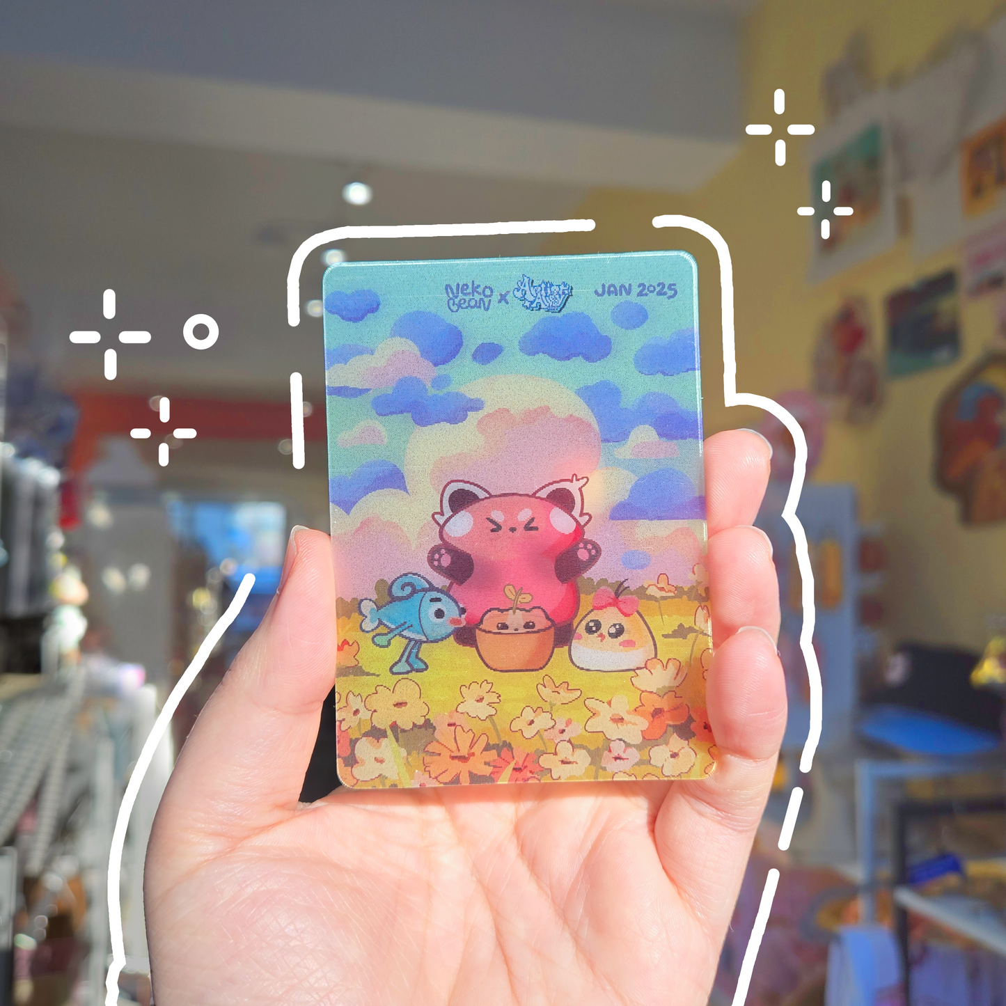 January - Lenticular Card - Nekobean