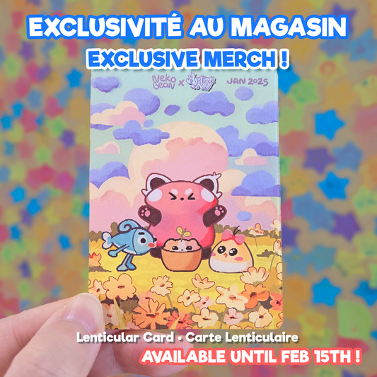 January - Lenticular Card - Nekobean